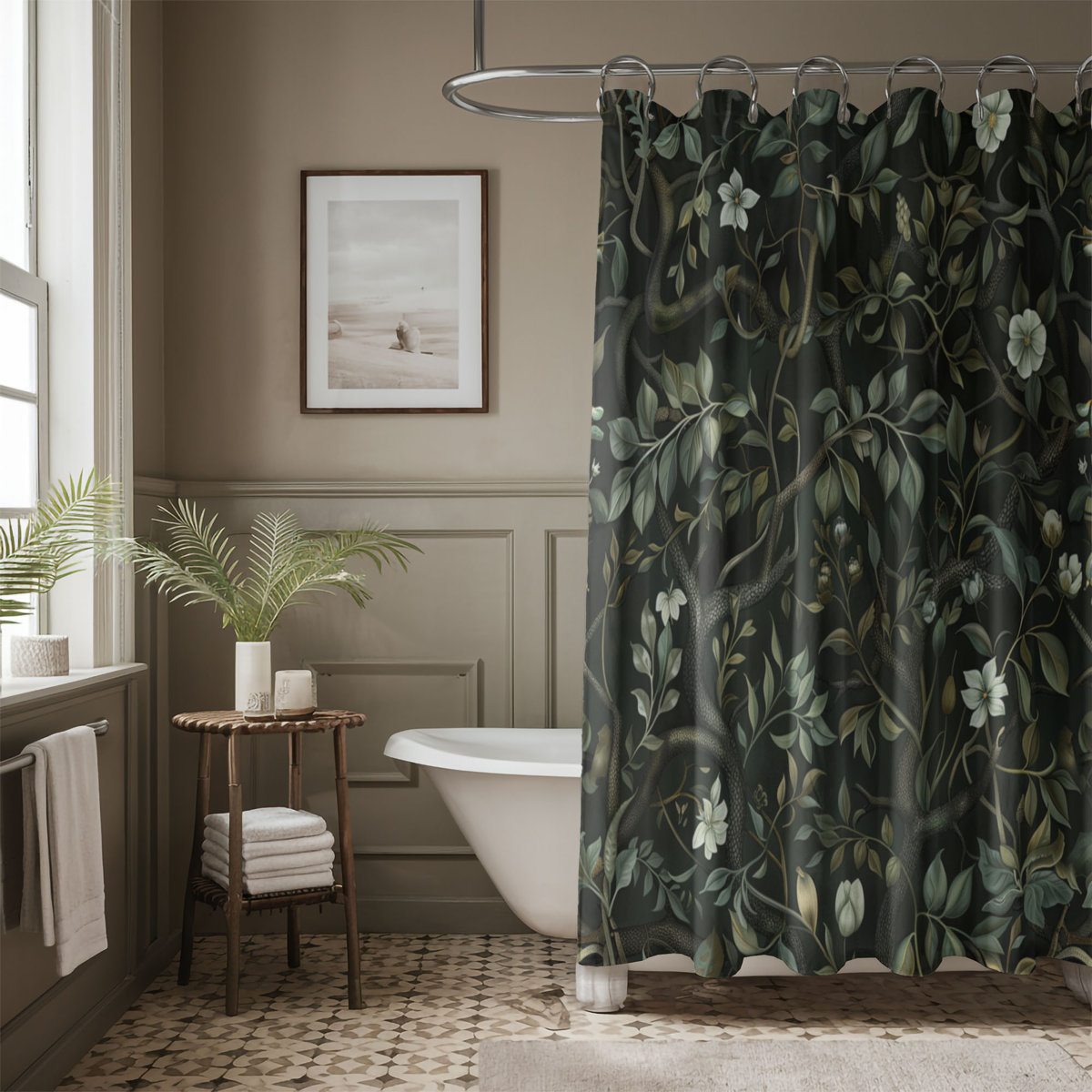 Garden Shadows Shower Curtain NCU0LDH562